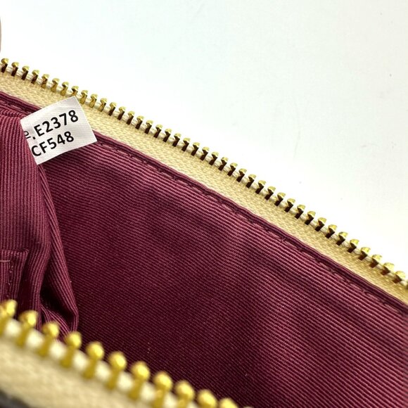 NWOT Coach Corner Zip Wristlet with Monogram Print - Gold/Chalk - Picture 11 of 11